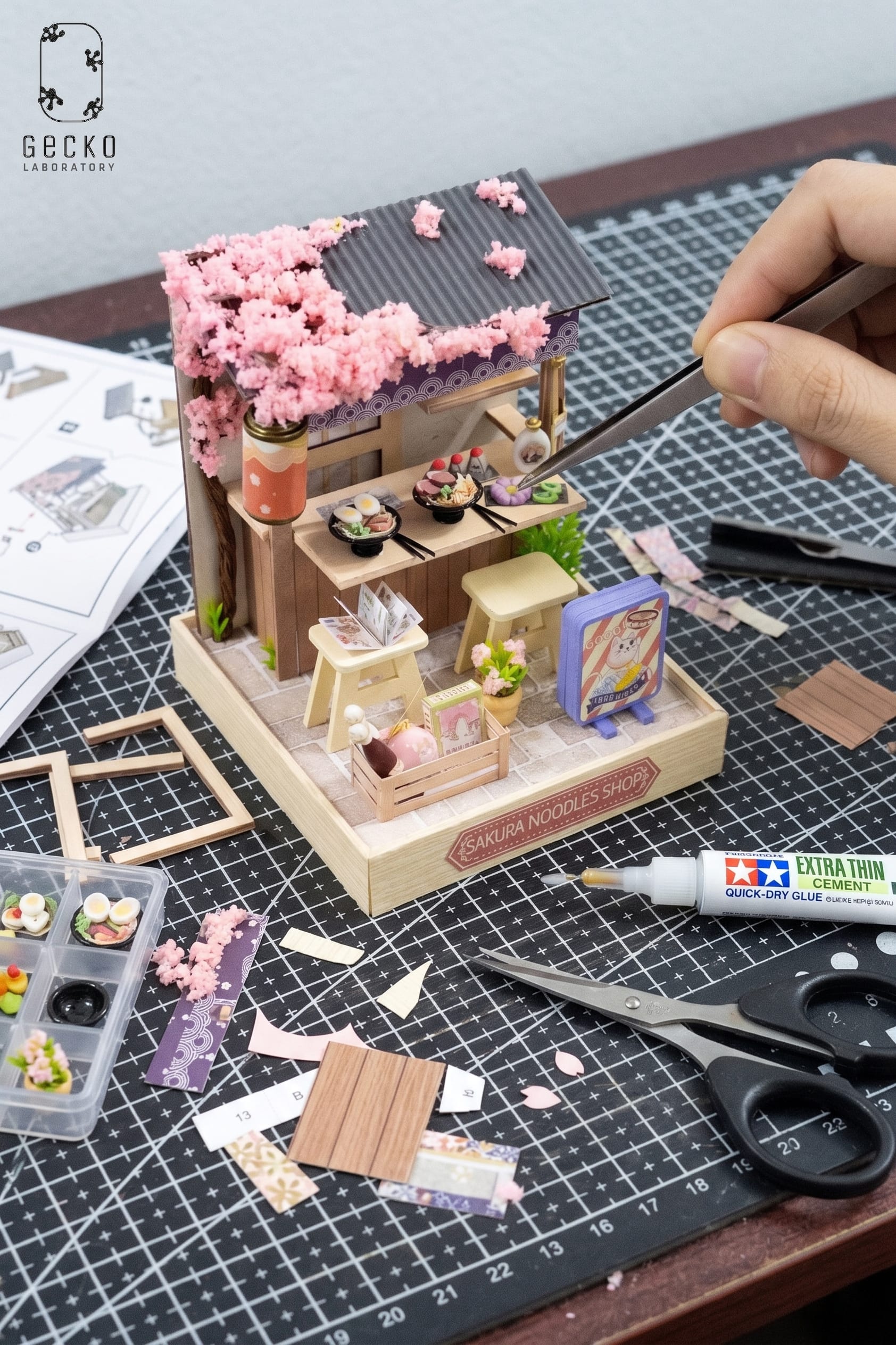 Bộ mô hình lắp ghép miniature Tiệm mì Sakura Noodle Shop