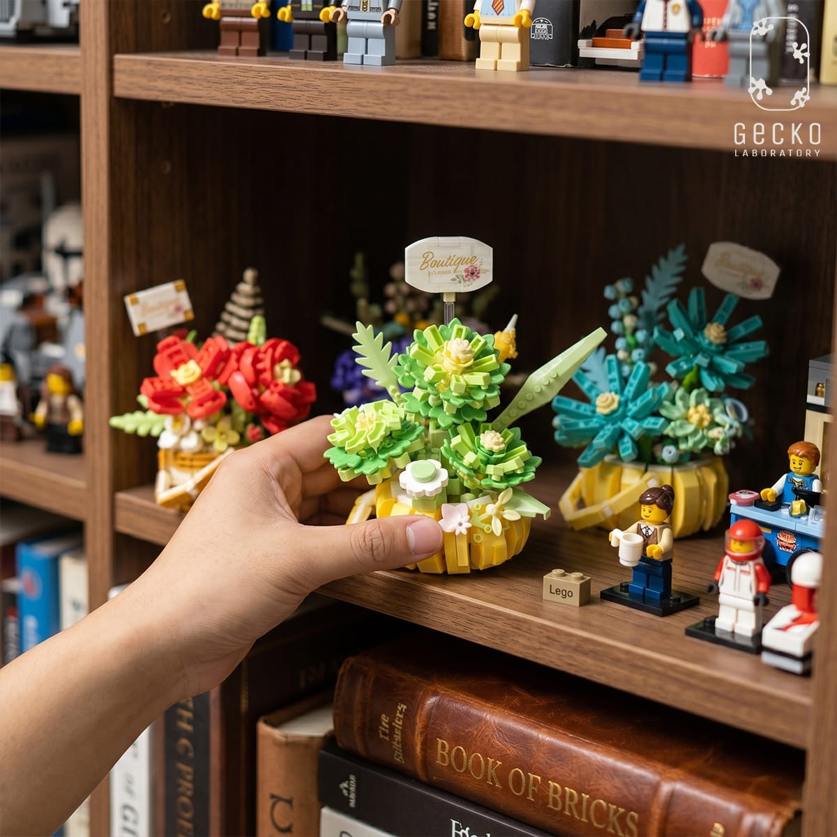 Bộ mô hình lắp ghép nhựa Giỏ hoa Xanh lá
