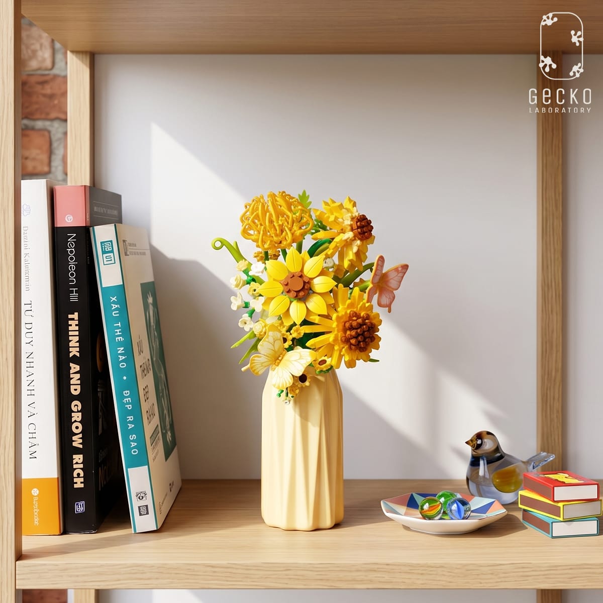 Bộ mô hình lắp ghép nhựa Lọ hoa Mix Vàng