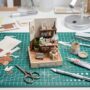 Bộ mô hình lắp ghép miniature Góc làm việc cổ điển Elegant Studio